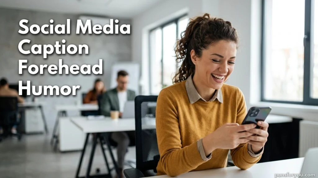 Social Media Caption Forehead Humor
