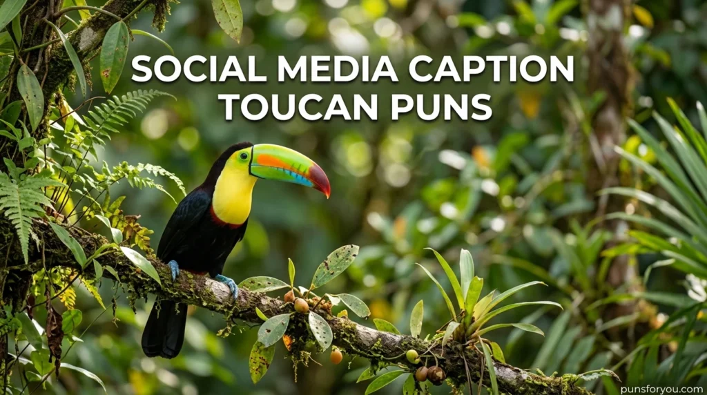 Social Media Caption Toucan Puns