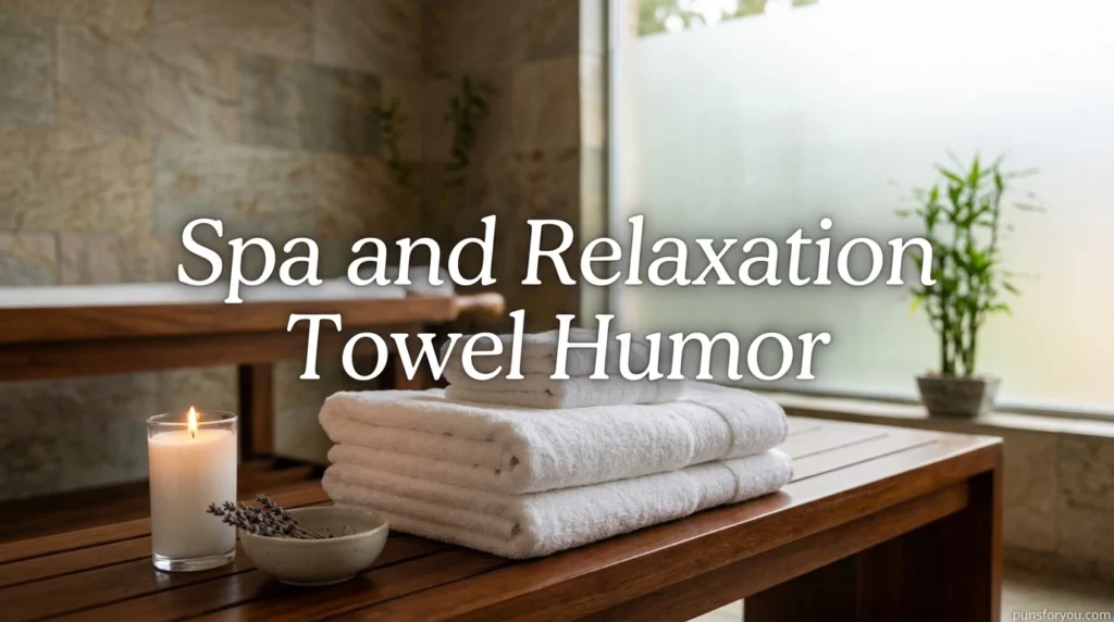 Spa and Relaxation Towel Humor