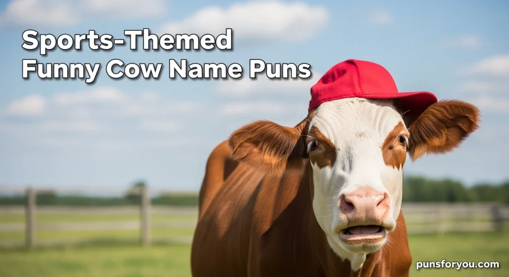Sports-Themed Funny Cow Name Puns