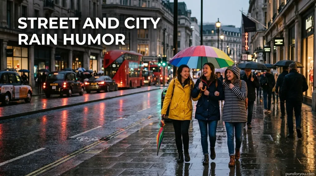 Street and City Rain Humor
