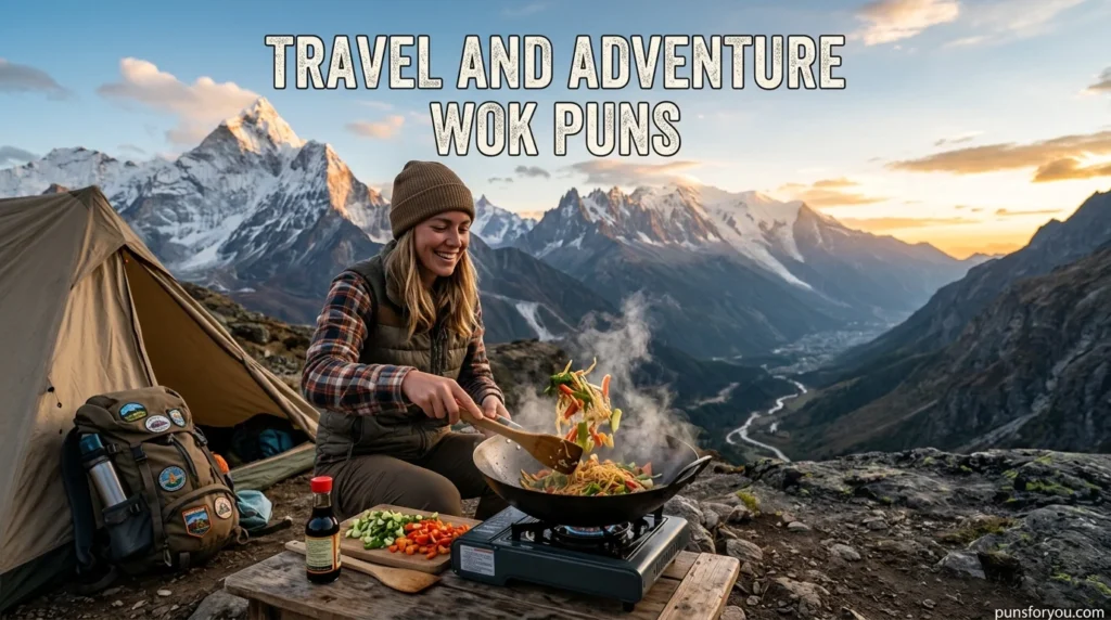 Travel and Adventure Wok Puns