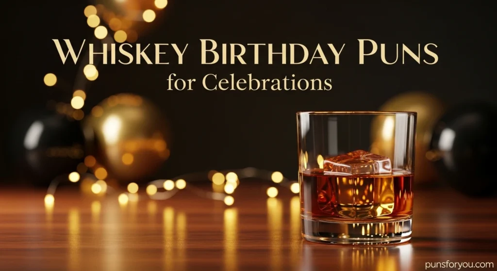 Whiskey Birthday Puns for Celebrations