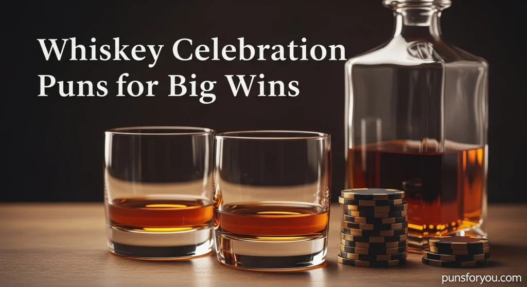 Whiskey Celebration Puns for Big Wins