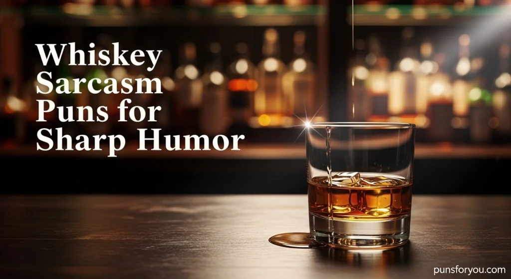 Whiskey Sarcasm Puns for Sharp Humor
