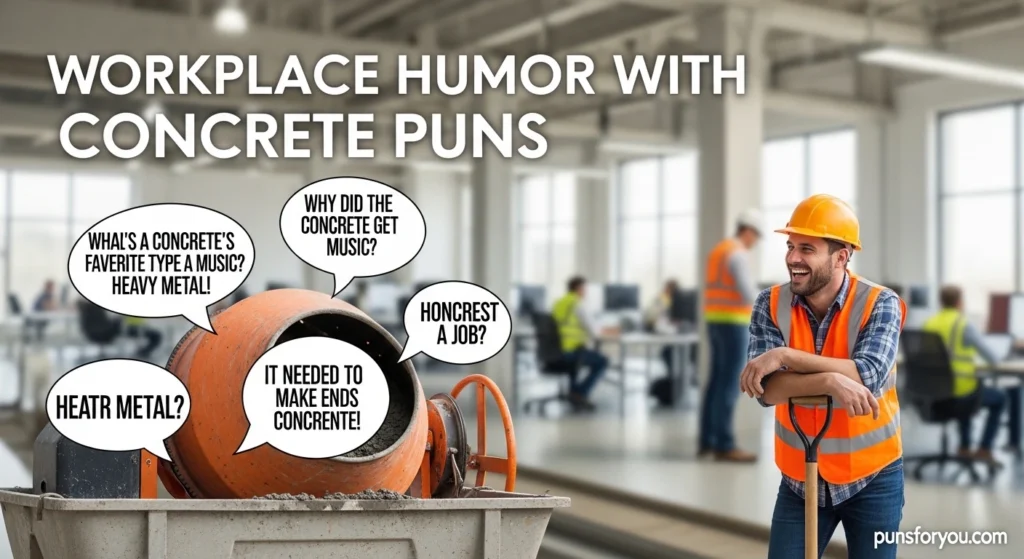 Workplace Humor with Concrete Puns