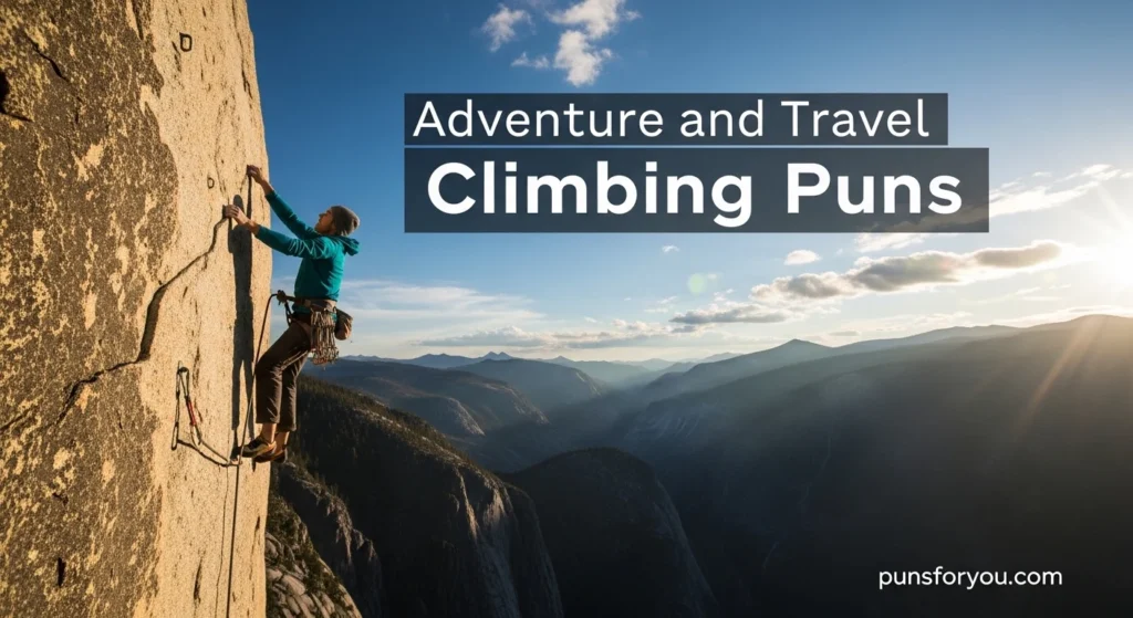 Adventure and Travel Climbing Puns