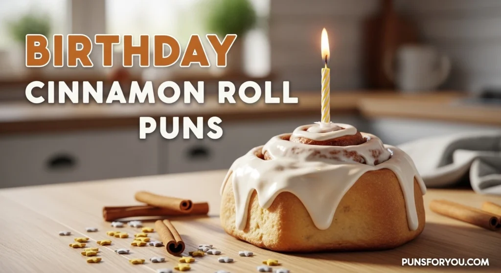 Birthday Cinnamon Roll Puns
