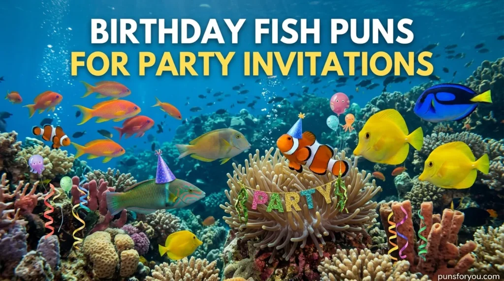 Birthday Fish Puns for Party Invitations