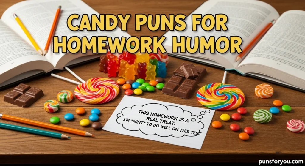 Candy Puns for Homework Humor