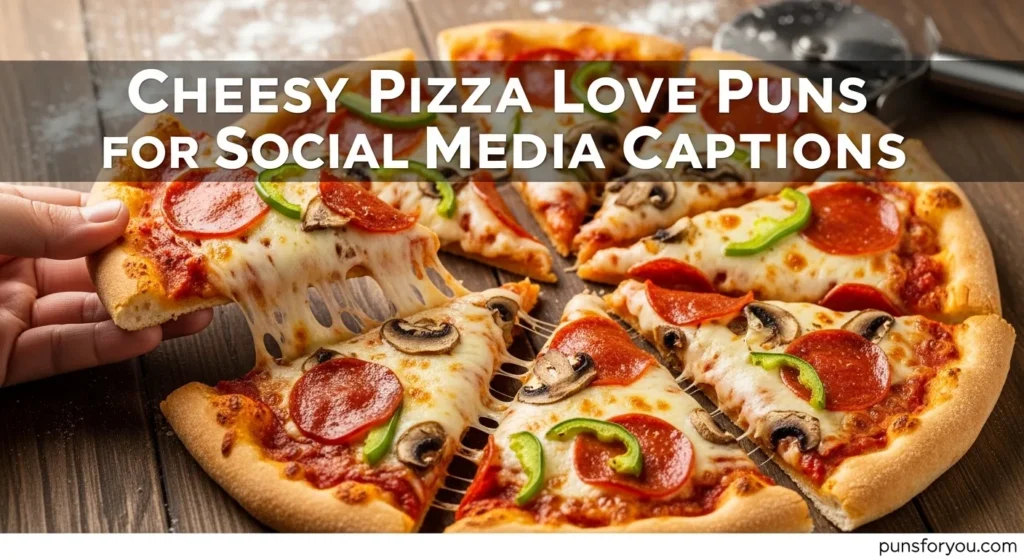 Cheesy Pizza Love Puns for Social Media Captions