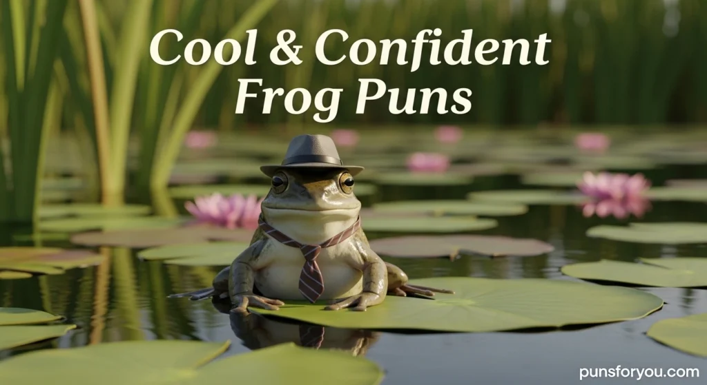 Cool & Confident Frog Puns