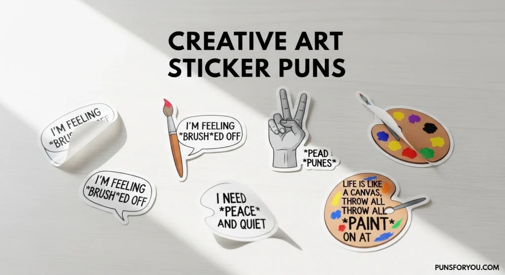 Creative Art Sticker Puns