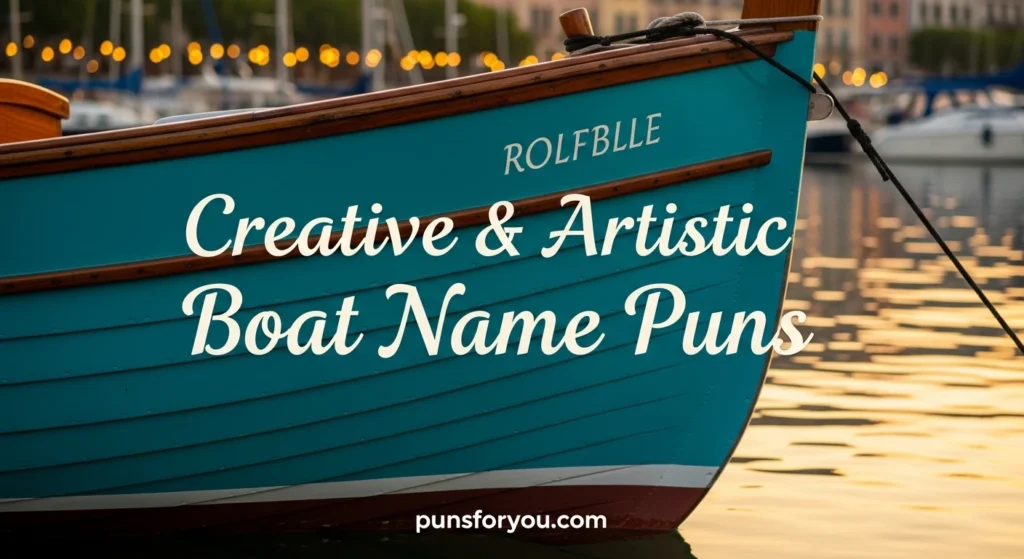 Creative & Artistic Boat Name Puns