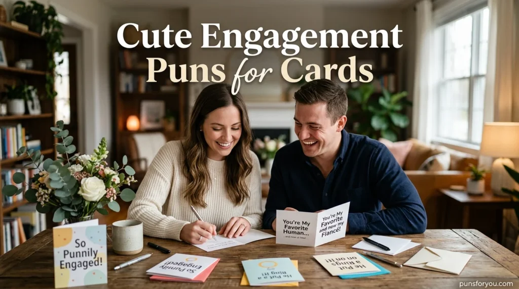 Cute Engagement Puns for Cards