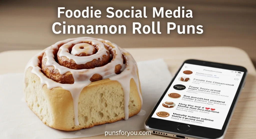 Foodie Social Media Cinnamon Roll Puns