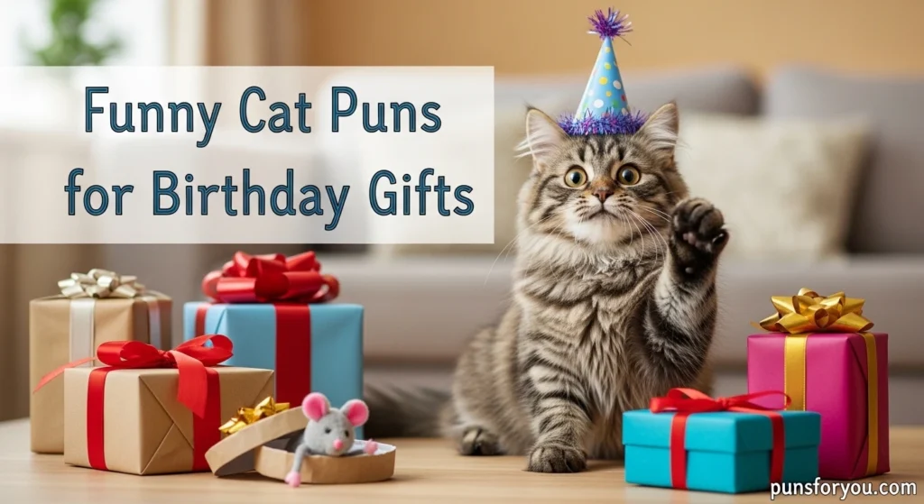 Funny Cat Puns for Birthday Gifts