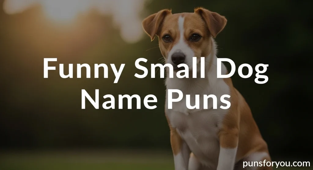 Funny Small Dog Name Puns
