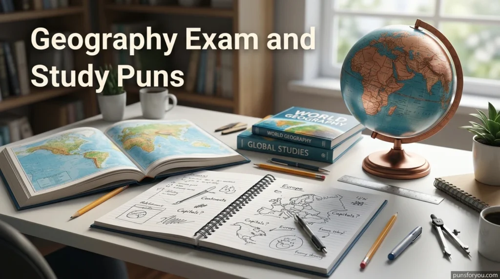 Geography Exam and Study Puns