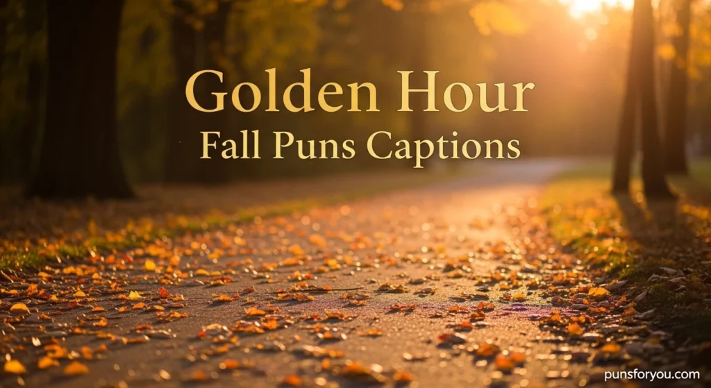 Golden Hour Fall Puns Captions