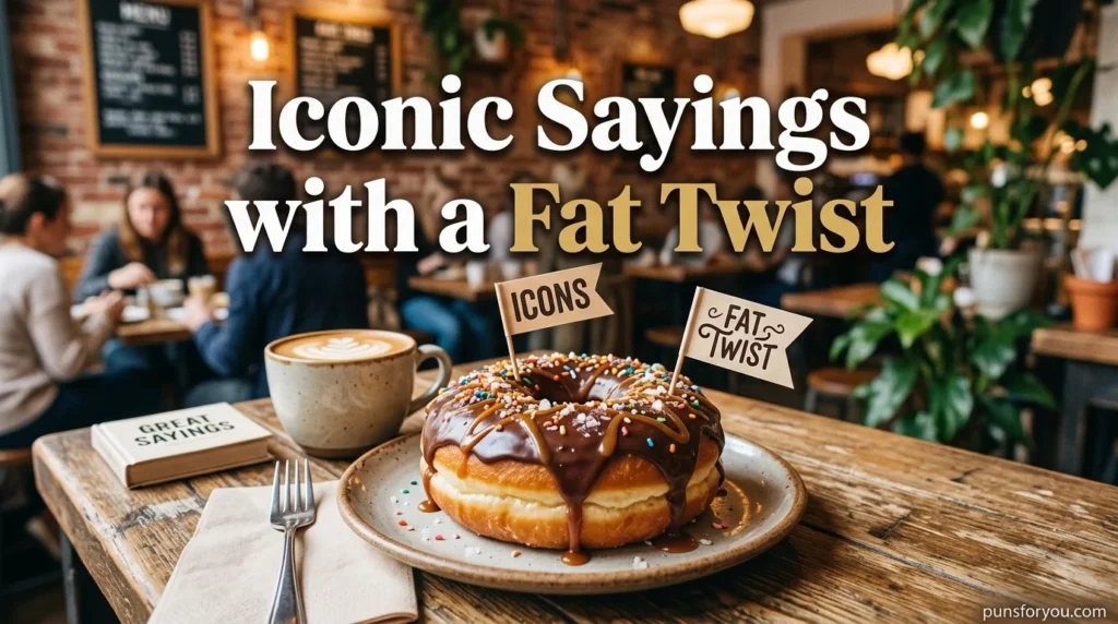 Iconic Sayings with a Fat Twist