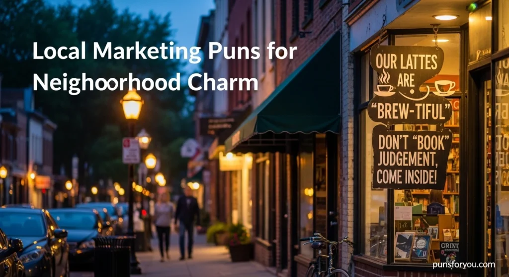 Local Marketing Puns for Neighborhood Charm