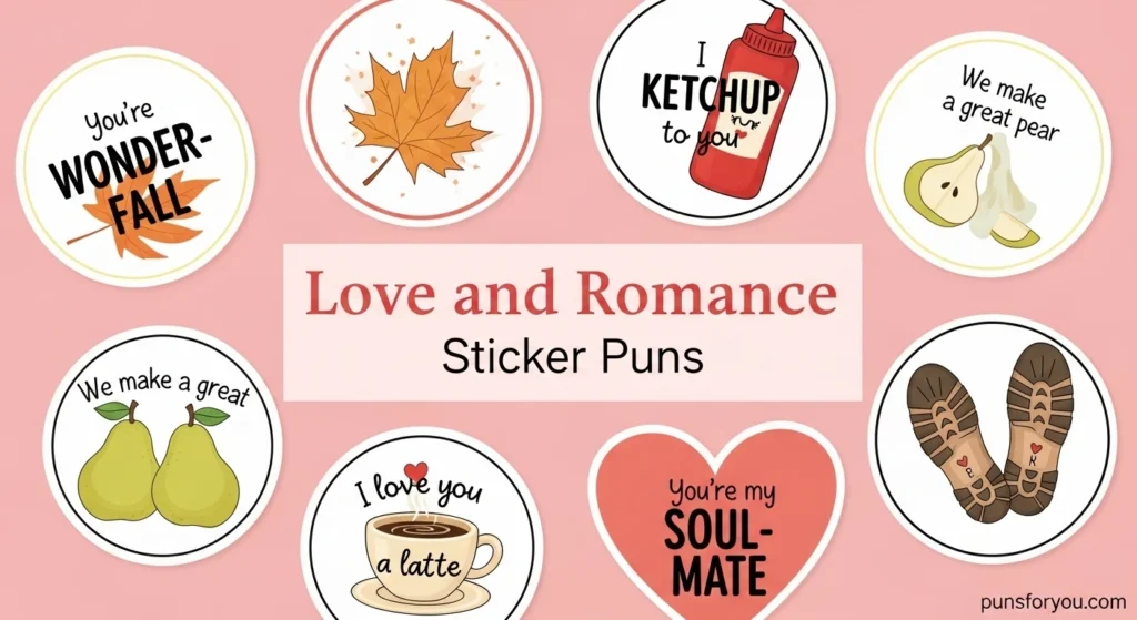 Love and Romance Sticker Puns