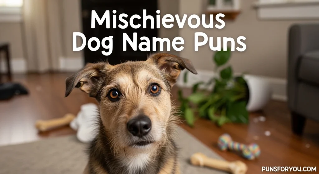 Mischievous Dog Name Puns