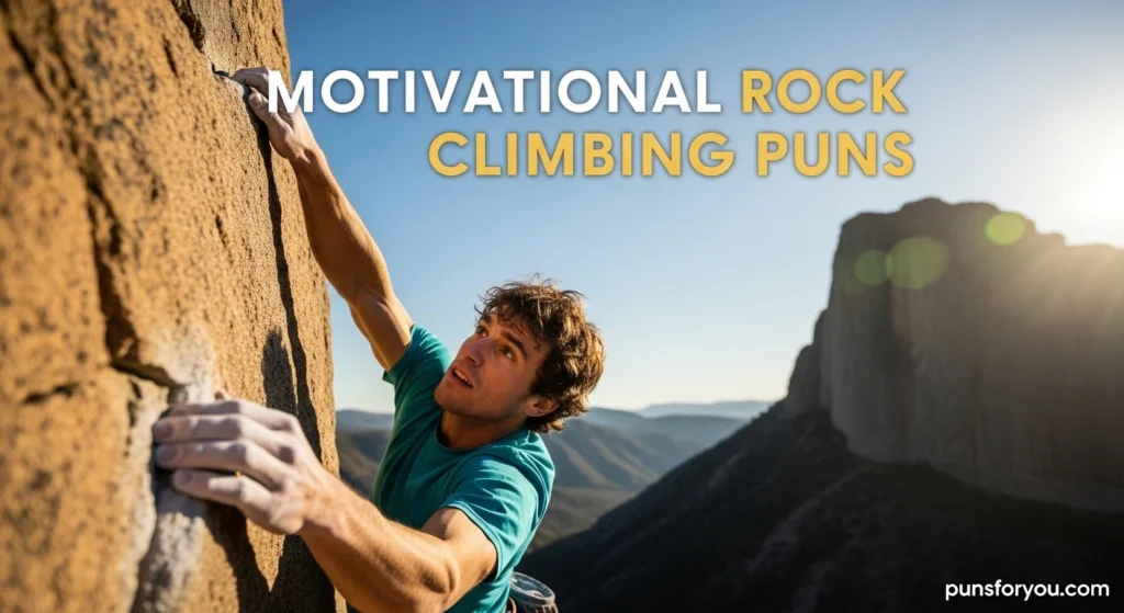 Motivational Rock Climbing Puns
