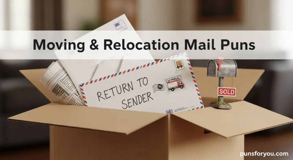 Moving & Relocation Mail Puns