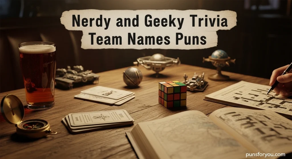Nerdy and Geeky Trivia Team Names Puns