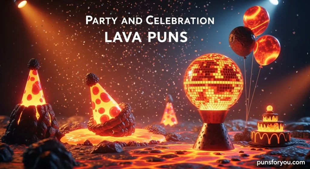 Party and Celebration Lava Puns