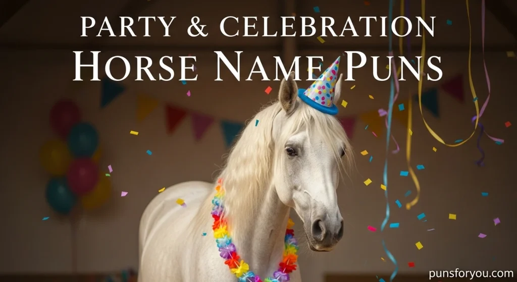 Party & Celebration Horse Name Puns