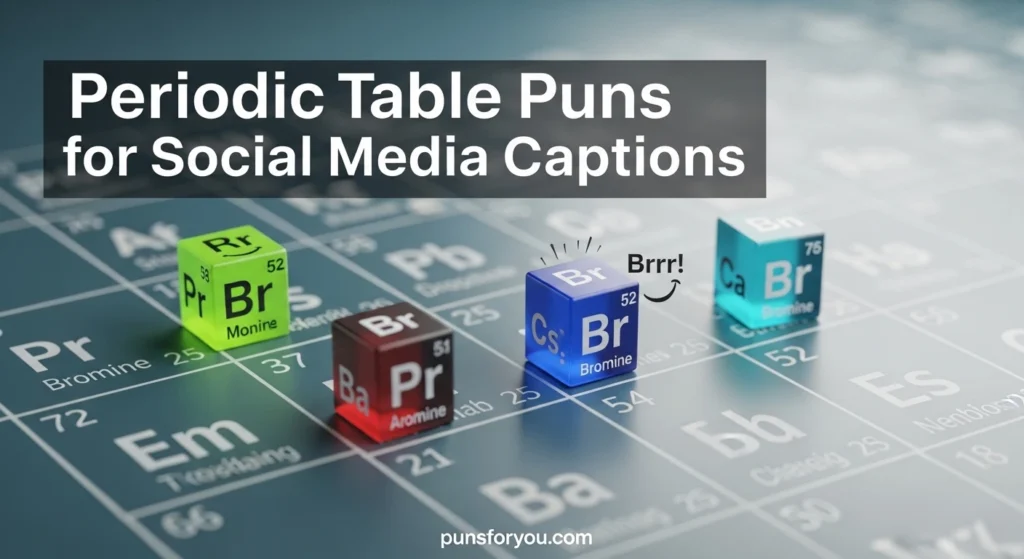 Periodic Table Puns for Social Media Captions