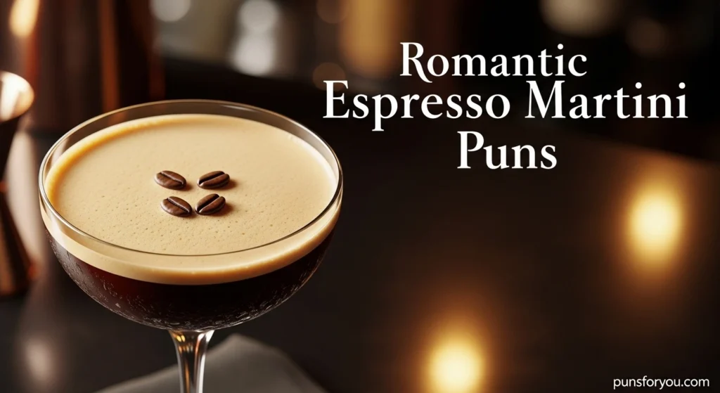 Romantic Espresso Martini Puns