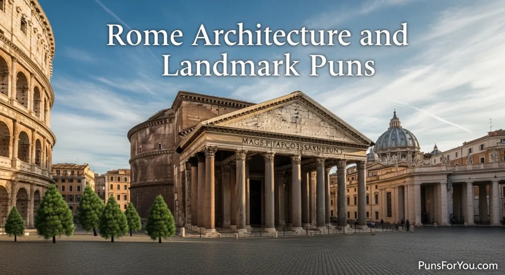 Rome Architecture and Landmark Puns