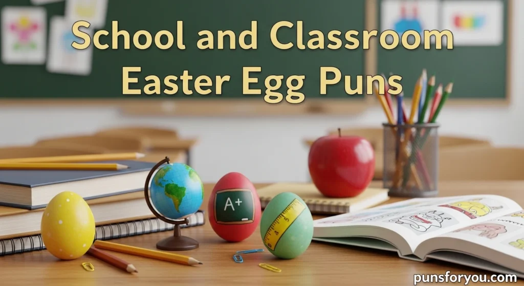 School and Classroom Easter Egg Puns