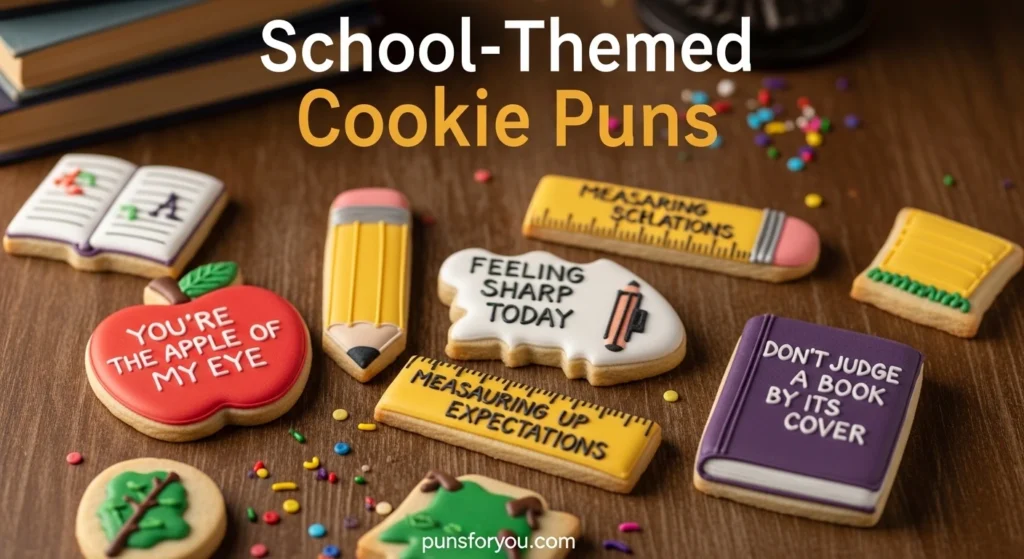 School-Themed Cookie Puns