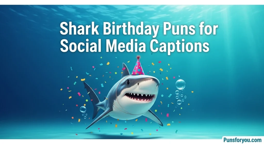 Shark Birthday Puns for Social Media Captions