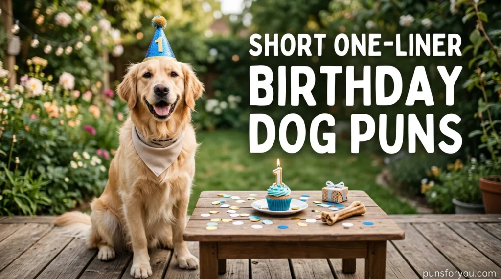 Short One-Liner Birthday Dog Puns