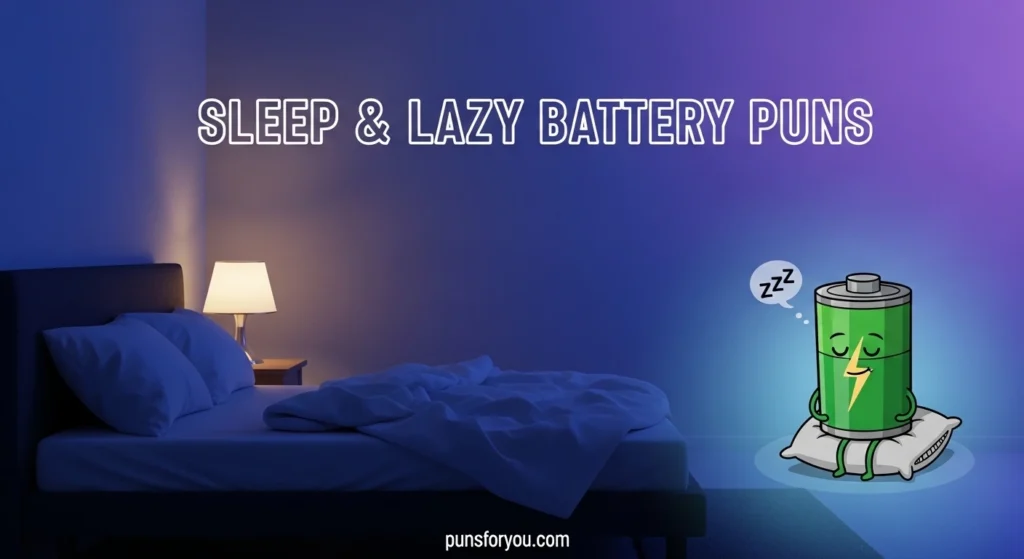 Sleep & Lazy Battery Puns
