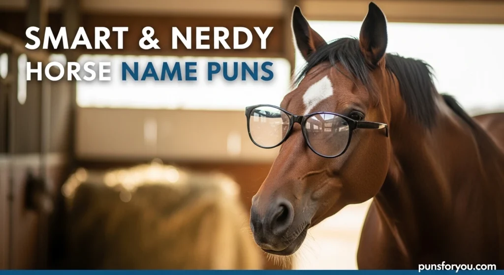 Smart & Nerdy Horse Name Puns