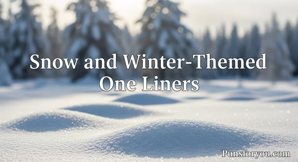 Snow and Winter-Themed One Liners