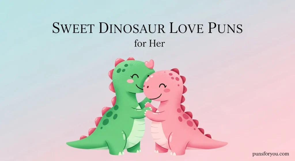 Sweet Dinosaur Love Puns for Her