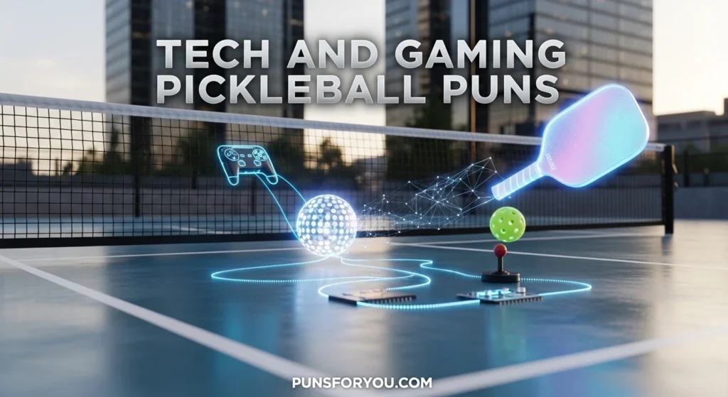 Tech and Gaming Pickleball Puns