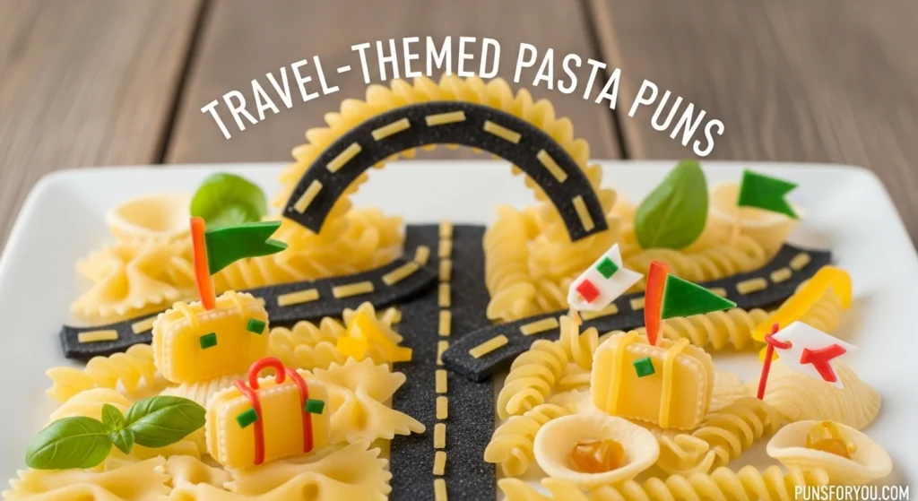 Travel-Themed Pasta Puns