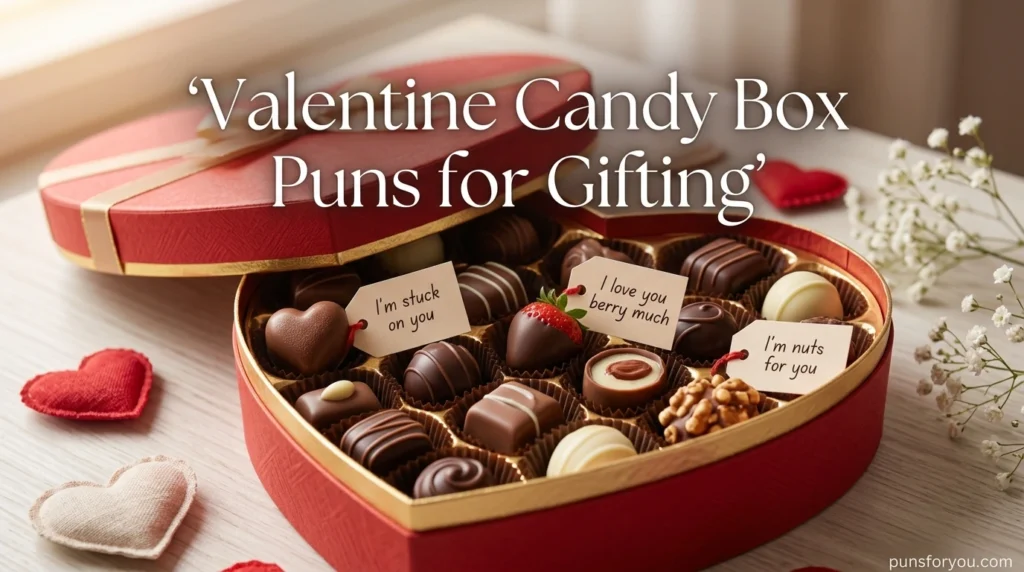 Valentine Candy Box Puns for Gifting