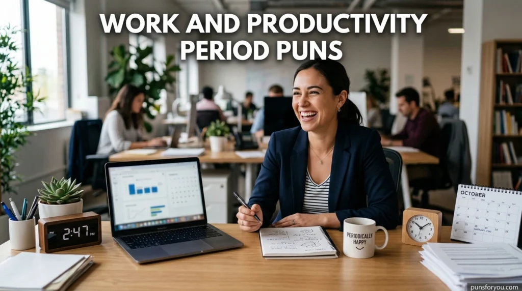 Work and Productivity Period Puns