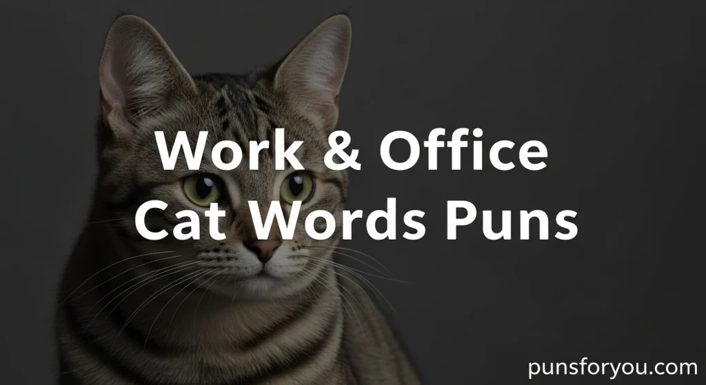 Work & Office Cat Words Puns