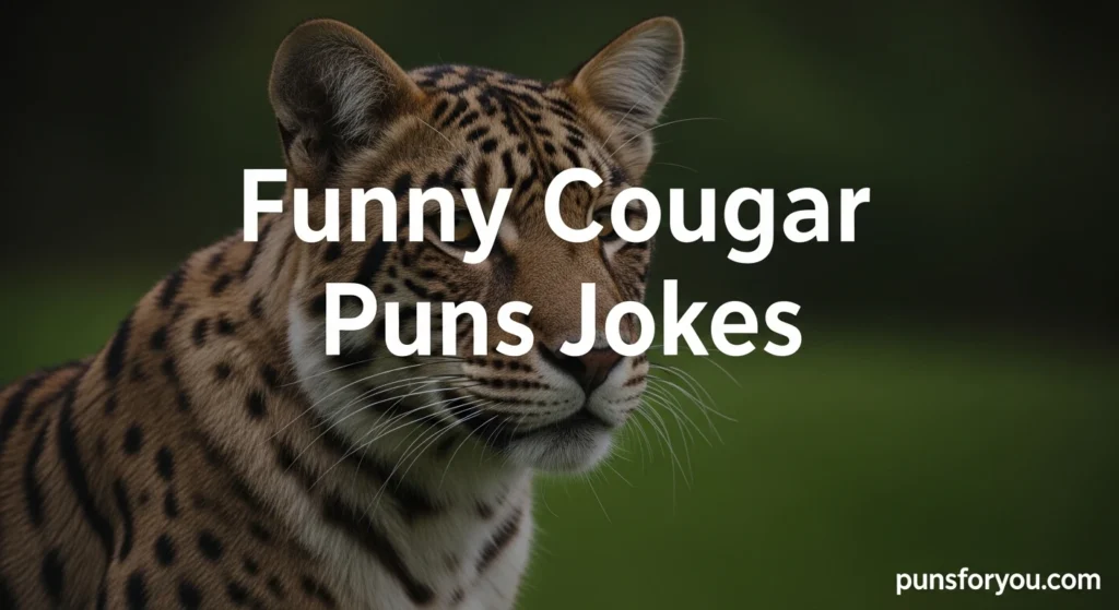 Funny Cougar Puns Jokes